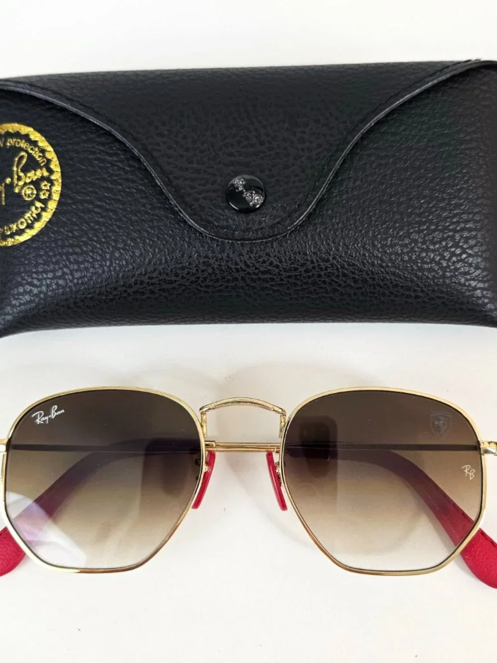 Ray Ban Ferrari Polarized Black Metal Frame Sunglasses RB3548-N 001/51 51-21-145